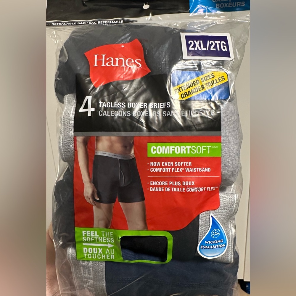 Hanes tagless Boxer Briefs. Brand New